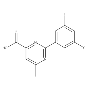 2-(3-Chloro-5-fluorophenyl)-6-methylpyrimidine-4-carboxylic acid结构式