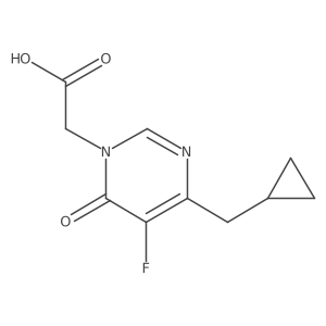 2-[4-(Cyclopropylmethyl)-5-fluoro-6-oxo-1,6-dihydropyrimidin-1-yl]acetic acid Structure