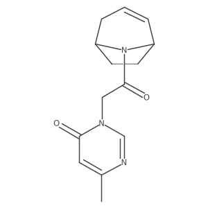 3-(2-{8-Azabicyclo[3.2.1]oct-2-en-8-yl}-2-oxoethyl)-6-methyl-3,4-dihydropyrimidin-4-one结构式