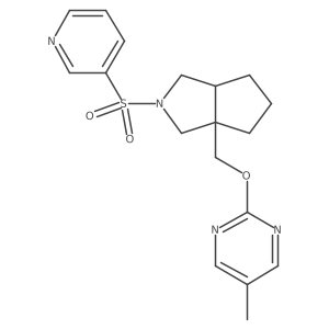 5-Methyl-2-{[2-(pyridine-3-sulfonyl)-octahydrocyclopenta[c]pyrrol-3a-yl]methoxy}pyrimidine Structure
