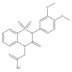2-[2-(3,4-dimethoxyphenyl)-1,1,3-trioxo-3,4-dihydro-2H-1lambda6,2,4-benzothiadiazin-4-yl]acetamide结构式