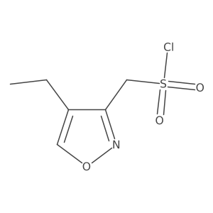 (4-Ethyl-1,2-oxazol-3-yl)methanesulfonyl chloride Structure