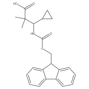 (3S)-3-cyclopropyl-3-({[(9H-fluoren-9-yl)methoxy]carbonyl}amino)-2,2-dimethylpropanoic acid结构式