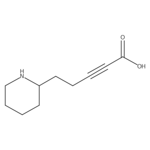 5-(Piperidin-2-yl)pent-2-ynoic acid Structure