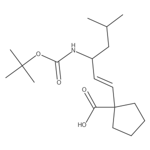(S,E)-1-(3-((tert-Butoxycarbonyl)amino)-5-methylhex-1-en-1-yl)cyclopentane-1-carboxylic acid结构式