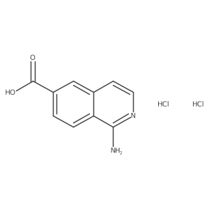 1-Aminoisoquinoline-6-carboxylic acid dihydrochloride结构式