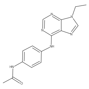 N-{4-[(9-ethyl-9H-purin-6-yl)amino]phenyl}acetamide Structure