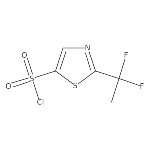 2-(1,1-Difluoroethyl)-1,3-thiazole-5-sulfonylchloride结构式