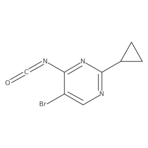 5-Bromo-2-cyclopropyl-4-isocyanatopyrimidine Structure