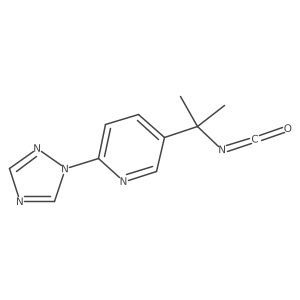 5-(2-isocyanatopropan-2-yl)-2-(1H-1,2,4-triazol-1-yl)pyridine结构式