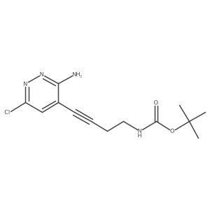 tert-Butyl (4-(3-amino-6-chloropyridazin-4-yl)but-3-yn-1-yl)carbamate Structure