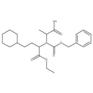 (2S)-2-{[(benzyloxy)carbonyl][(2S)-4-cyclohexyl-1-ethoxy-1-oxobutan-2-yl]amino}propanoic acid Structure