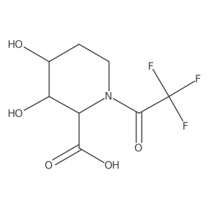 rac-(2R,3R,4S)-3,4-dihydroxy-1-(trifluoroacetyl)piperidine-2-carboxylic acid结构式