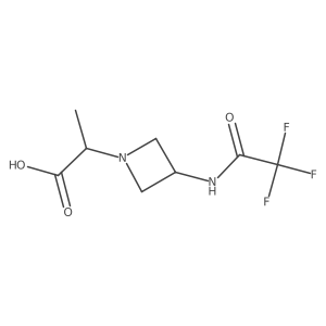 2-[3-(Trifluoroacetamido)azetidin-1-yl]propanoic acid结构式