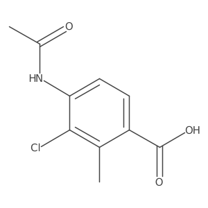3-Chloro-4-acetamido-2-methylbenzoic acid结构式