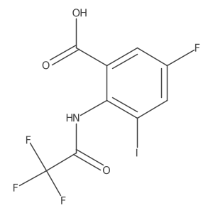 5-Fluoro-3-iodo-2-(2,2,2-trifluoroacetamido)benzoic acid结构式