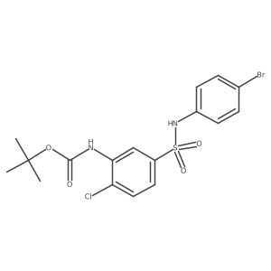 tert-butyl N-{5-[(4-bromophenyl)sulfamoyl]-2-chlorophenyl}carbamate结构式