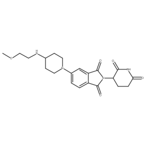 2-(2,6-dioxopiperidin-3-yl)-5-{4-[(2-methoxyethyl)amino]piperidin-1-yl}-2,3-dihydro-1H-isoindole-1,3-dione结构式