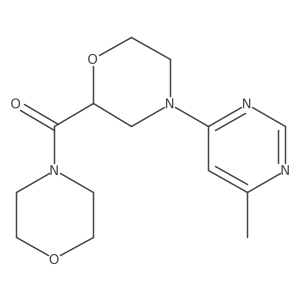 4-(6-Methylpyrimidin-4-yl)-2-(morpholine-4-carbonyl)morpholine结构式