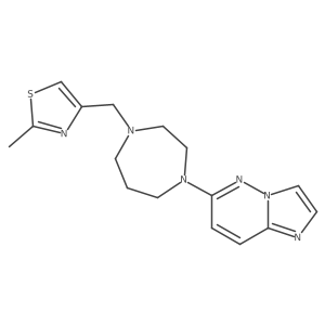 1-{Imidazo[1,2-b]pyridazin-6-yl}-4-[(2-methyl-1,3-thiazol-4-yl)methyl]-1,4-diazepane Structure