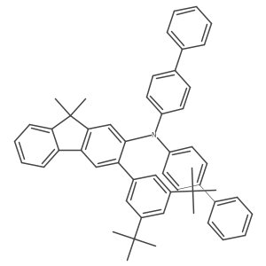 N,N-Di([1,1'-biphenyl]-4-yl)-3-(3,5-di-tert-butylphenyl)-9,9-dimethyl-9H-fluoren-2-amine结构式