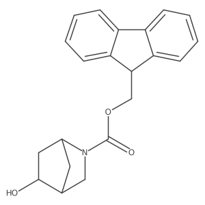 rac-(9H-fluoren-9-yl)methyl (1R,4R,5S)-5-hydroxy-2-azabicyclo[2.2.1]heptane-2-carboxylate结构式
