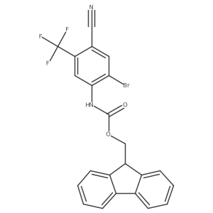 (9H-fluoren-9-yl)methyl N-[2-bromo-4-cyano-5-(trifluoromethyl)phenyl]carbamate Structure