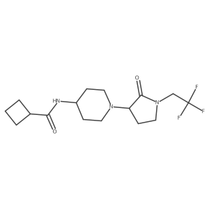 N-{1-[2-oxo-1-(2,2,2-trifluoroethyl)pyrrolidin-3-yl]piperidin-4-yl}cyclobutanecarboxamide Structure