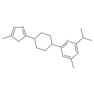 N,N,4-trimethyl-6-[4-(5-methyl-1,3-thiazol-2-yl)piperazin-1-yl]pyrimidin-2-amine结构式