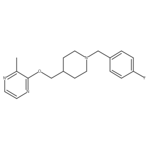 2-({1-[(4-Fluorophenyl)methyl]piperidin-4-yl}methoxy)-3-methylpyrazine Structure