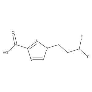 1-(3,3-Difluoropropyl)-1H-1,2,4-triazole-3-carboxylic acid结构式