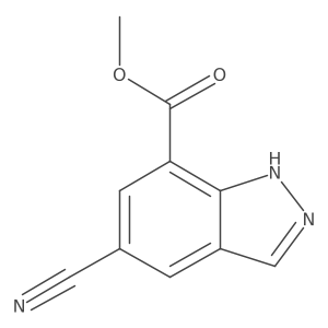 Methyl 5-cyano-1H-indazole-7-carboxylate Structure