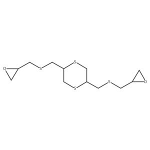2,5-Bis(beta-epoxypropylthiomethyl)-1,4-dithiane结构式