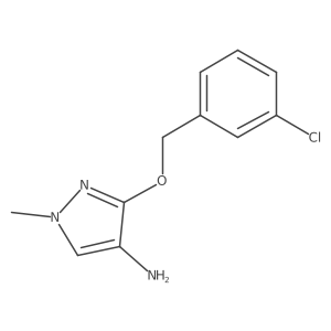 3-((3-chlorobenzyl)oxy)-1-methyl-1H-pyrazol-4-amine Structure