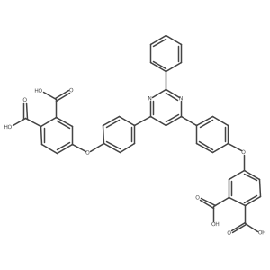 1,2-Benzenedicarboxylic acid, 4,4a(2)-[(2-phenyl-4,6-pyrimidinediyl)bis(4,1-phenyleneoxy)]bis- Structure
