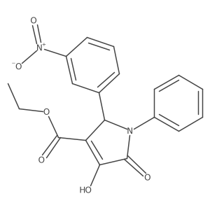 (4Z)-4-[ethoxy(hydroxy)methylidene]-5-(3-nitrophenyl)-1-phenylpyrrolidine-2,3-dione Structure