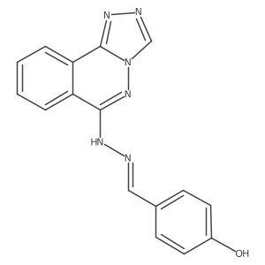 (E)-4-((2-([1,2,4]triazolo[3,4-a]phthalazin-6-yl)hydrazono)methyl)phenol结构式