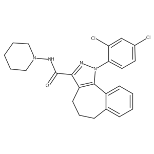 1-(2'',4''-dichlorophenyl)-N-piperidin-1-yl-1,4,5,6-tetrahydrobenzo[6,7]cyclohepta[1,2-c]pyrazole-3-carboxamide结构式