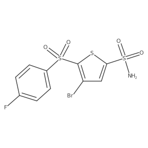 2-Thiophenesulfonamide,4-bromo-5-[(4-fluorophenyl)sulfonyl]- Structure