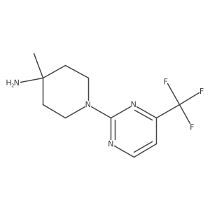4-Methyl-1-(4-trifluoromethyl-pyrimidin-2-yl)-piperidin-4-ylamine Structure