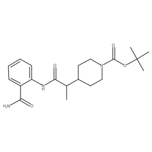 4-[1-(2-Carbamoylphenylcarbamoyl)-ethyl]-piperidine-1-carboxylic acid tert-butyl ester结构式