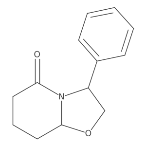 (3R)-Hexahydro-3-phenyl-5H-oxazolo[3,2-a]pyridin-5-one结构式