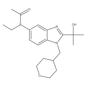 N-ethyl-N-[2-(1-hydroxy-1-methylethyl)-1-(tetrahydro-2H-pyran-4-ylmethyl)-1H-benzimidazol-5-yl]acetamide Structure