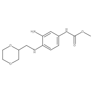 Methyl {3-amino-4-[(1,4-dioxan-2-ylmethyl)amino]phenyl}carbamate Structure