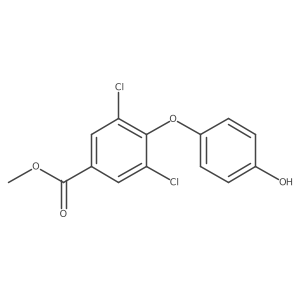 3,5-Dichloro-4-(4-hydroxyphenoxy)benzoic acid methyl ester Structure