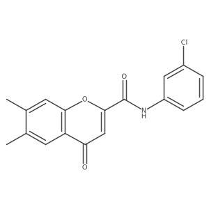 N-(3-chlorophenyl)-6,7-dimethyl-4-oxo-4H-chromene-2-carboxamide Structure