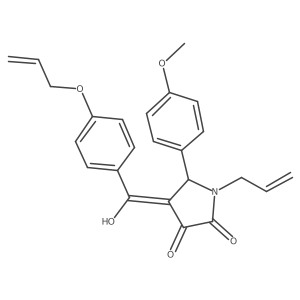 (4E)-4-[hydroxy-(4-prop-2-enoxyphenyl)methylidene]-5-(4-methoxyphenyl)-1-prop-2-enylpyrrolidine-2,3-dione Structure