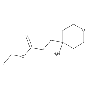 Ethyl 3-(4-aminooxan-4-yl)propanoate结构式