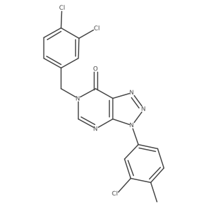 3-(3-chloro-4-methylphenyl)-6-(3,4-dichlorobenzyl)-3H-[1,2,3]triazolo[4,5-d]pyrimidin-7(6H)-one结构式