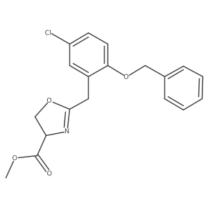 2-[[5-Chloro-2-(phenylmethoxy)phenyl]methyl]-4,5-dihydro-4-oxazolecarboxylic acid methyl ester Structure